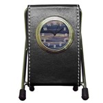 Twilight Serenade Print Pen Holder Desk Clock