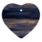 Twilight Serenade Print Heart Ornament (Two Sides)