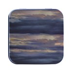 Twilight Serenade Print Square Metal Box (Black)