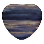 Twilight Serenade Print Heart Glass Fridge Magnet (4 pack)