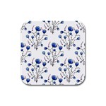 Flowers Seamless Pattern Victorian Rubber Square Coaster (4 pack)