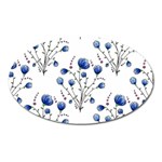 Flowers Seamless Pattern Victorian Oval Magnet