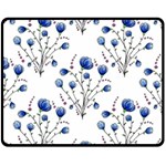 Flowers Seamless Pattern Victorian Fleece Blanket (Medium)