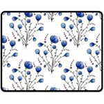 Flowers Seamless Pattern Victorian Two Sides Fleece Blanket (Medium)