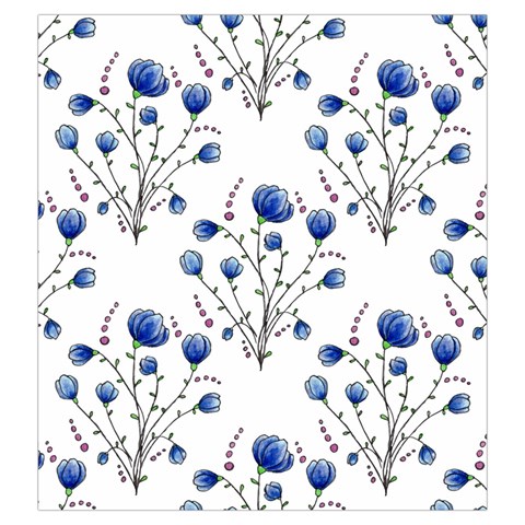 Flowers Seamless Pattern Victorian Drawstring Pouch (Large) from ArtsNow.com Front