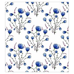 Flowers Seamless Pattern Victorian Drawstring Pouch (Large) from ArtsNow.com Back