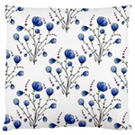 Flowers Seamless Pattern Victorian Standard Premium Plush Fleece Cushion Case (One Side)