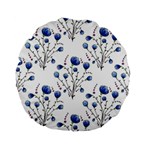 Flowers Seamless Pattern Victorian Standard 15  Premium Flano Round Cushions