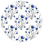 Flowers Seamless Pattern Victorian Round Trivet