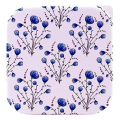 Flowers Seamless Pattern Victorian Stacked food storage container from ArtsNow.com Blue