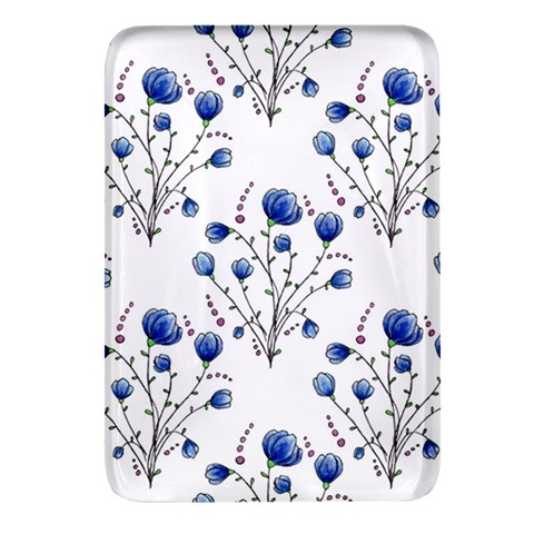 Flowers Seamless Pattern Victorian Rectangular Glass Fridge Magnet (4 pack) from ArtsNow.com Front