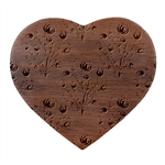 Flowers Seamless Pattern Victorian Heart Wood Jewelry Box