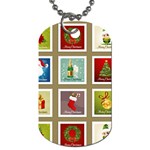 Christmas Stamp Pattern Dog Tag (Two Sides)