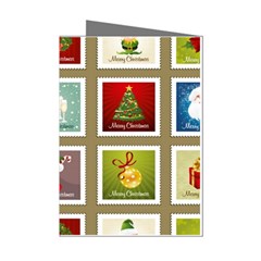 Christmas Stamp Pattern Mini Greeting Cards (Pkg of 8) from ArtsNow.com Left