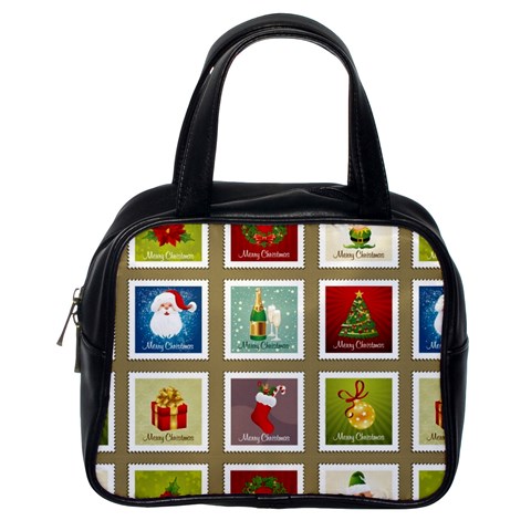 Christmas Stamp Pattern Classic Handbag (Two Sides) from ArtsNow.com Back