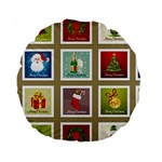 Christmas Stamp Pattern Standard 15  Premium Round Cushions