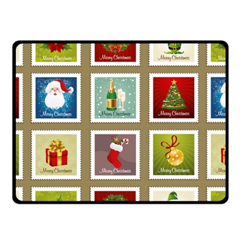 Christmas Stamp Pattern Two Sides Fleece Blanket (Small) from ArtsNow.com 45 x34  Blanket Back