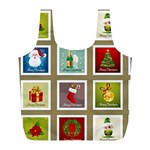 Christmas Stamp Pattern Full Print Recycle Bag (L)