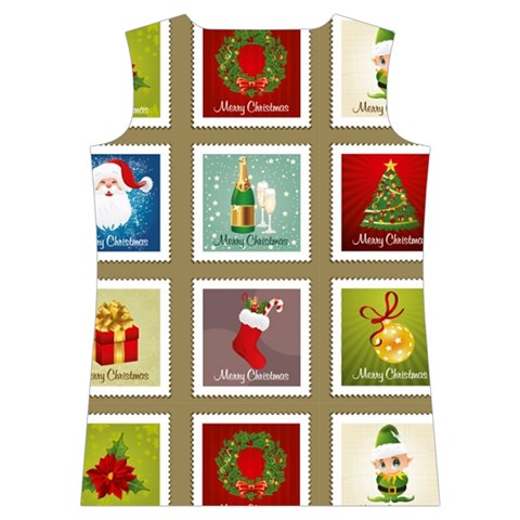 Christmas Stamp Pattern Women s Basketball Tank Top from ArtsNow.com Back