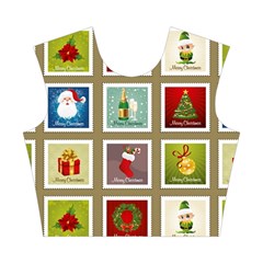 Christmas Stamp Pattern Cotton Crop Top from ArtsNow.com Front