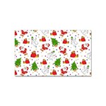 Christmas Pattern  Trees Santa Sticker Rectangular (10 pack)