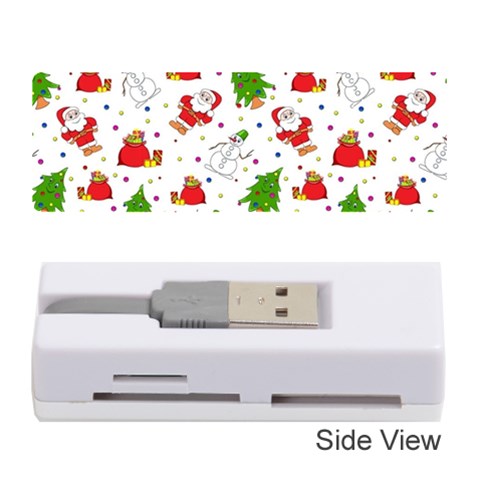 Christmas Pattern  Trees Santa Memory Card Reader (Stick) from ArtsNow.com Front