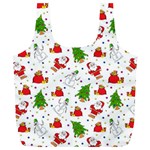 Christmas Pattern  Trees Santa Full Print Recycle Bag (XL)