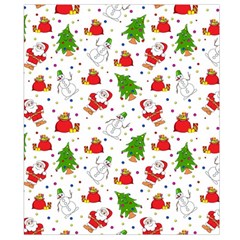 Christmas Pattern  Trees Santa Belt Pouch Bag (Large) from ArtsNow.com Back Strap