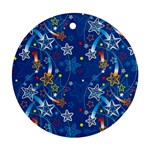 Christmas Stars Pattern Star Ornament (Round)