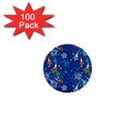 Christmas Stars Pattern Star 1  Mini Buttons (100 pack) 