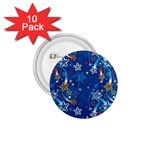 Christmas Stars Pattern Star 1.75  Buttons (10 pack)