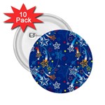 Christmas Stars Pattern Star 2.25  Buttons (10 pack) 