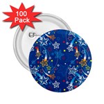 Christmas Stars Pattern Star 2.25  Buttons (100 pack) 