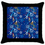 Christmas Stars Pattern Star Throw Pillow Case (Black)