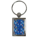 Christmas Stars Pattern Star Key Chain (Rectangle)