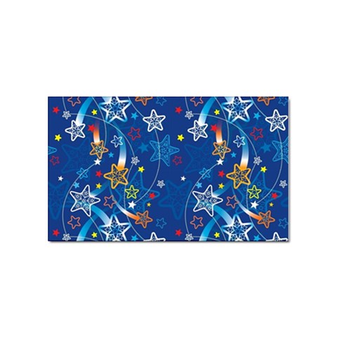 Christmas Stars Pattern Star Sticker Rectangular (10 pack) from ArtsNow.com Front