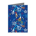 Christmas Stars Pattern Star Mini Greeting Card