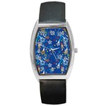 Christmas Stars Pattern Star Barrel Style Metal Watch