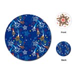 Christmas Stars Pattern Star Playing Cards Single Design (Round)