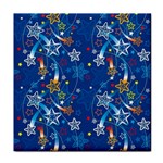 Christmas Stars Pattern Star Face Towel