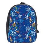 Christmas Stars Pattern Star School Bag (Large)