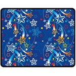 Christmas Stars Pattern Star Fleece Blanket (Medium)