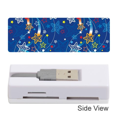 Christmas Stars Pattern Star Memory Card Reader (Stick) from ArtsNow.com Front