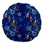 Christmas Stars Pattern Star Large 18  Premium Round Cushions