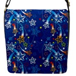 Christmas Stars Pattern Star Flap Closure Messenger Bag (S)