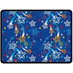 Christmas Stars Pattern Star Two Sides Fleece Blanket (Large)