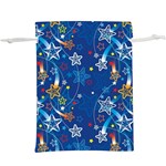 Christmas Stars Pattern Star Lightweight Drawstring Pouch (XL)