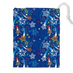 Christmas Stars Pattern Star Drawstring Pouch (4XL)