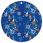 Christmas Stars Pattern Star UV Print Acrylic Ornament Round