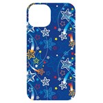 Christmas Stars Pattern Star iPhone 14 Black UV Print Case